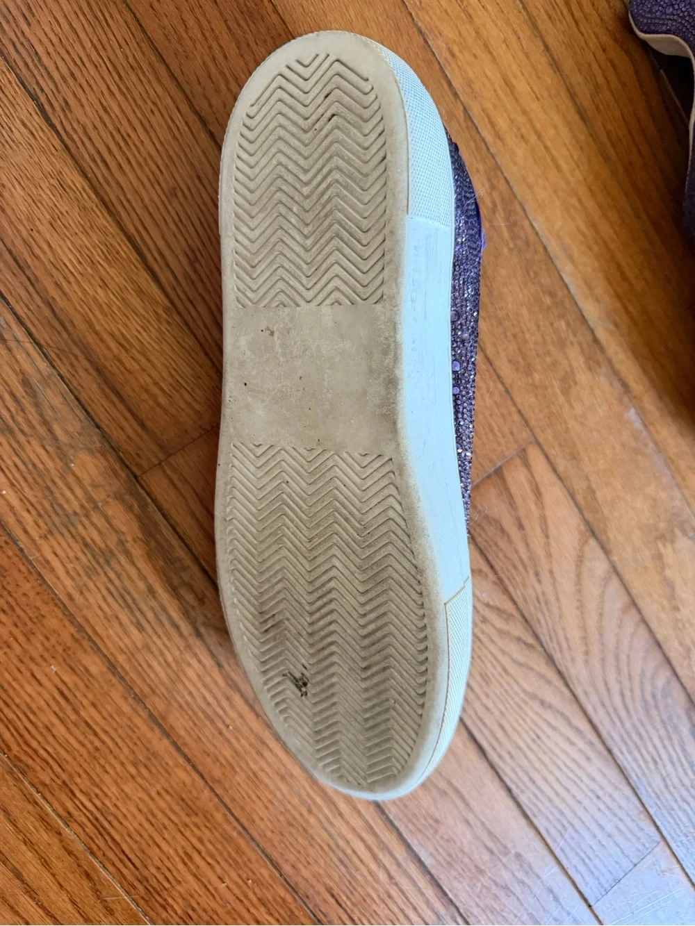 Betsey Johnson Purple Rhinestone Espadrille Sneakers
